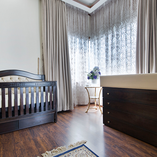 Slate cot and changing table